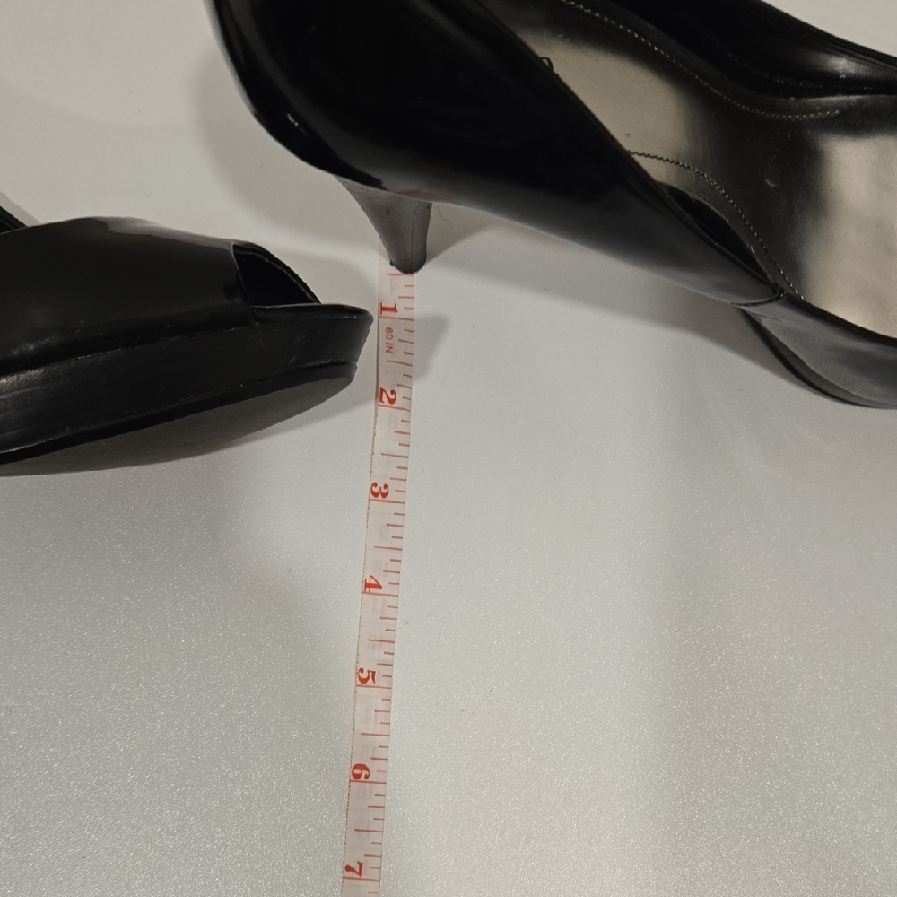 Style & Co. Glossy Black Peep Toe Heels - Picture 6 of 11